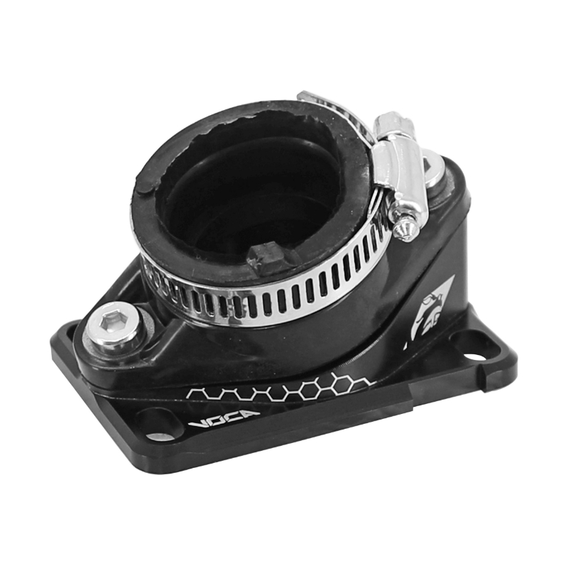 Pipe d'admission 50 à boîte Voca Racing adaptable Derbi-AM6 pour carburateur 21 à 28 PWK alu CNC noir - vue 2