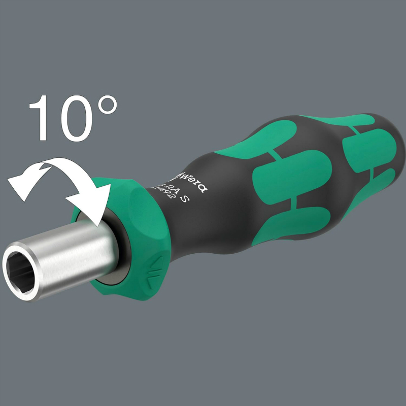 Tournevis porte-embout Wera 838 RA-S 1-4 avec embouts vissage noir-vert fonction cliquet - Set 14 pièces - vue 3