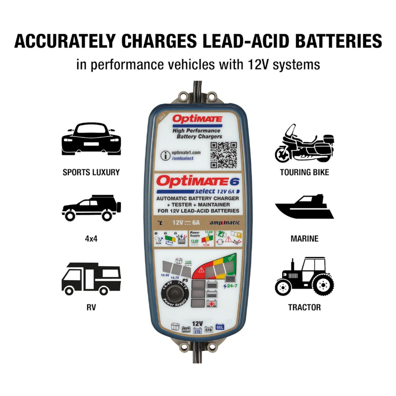 Chargeur de batterie Optimate 4 Quad Program TM630 12V - vue 8