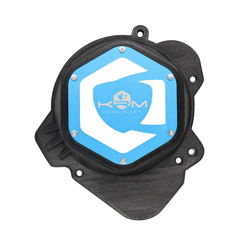 Carter allumage KRM Pro Ride 50 à boîte pour Derbi Senda 2006+, GPR 2006+, Gilera SMT, Aprilia RS4, RX, SX noir-turquoise - vue 2