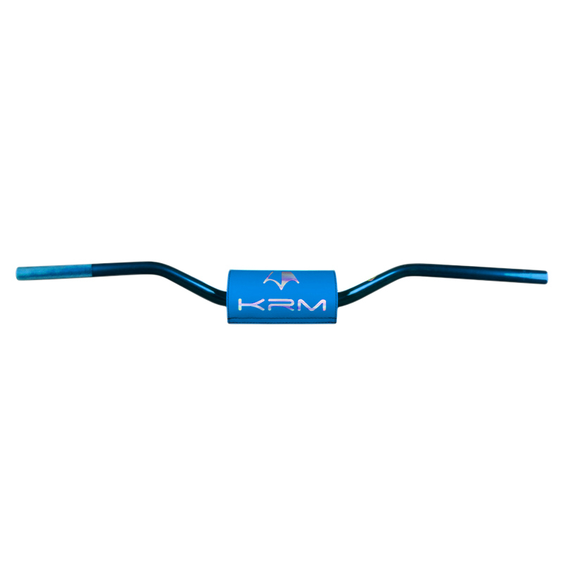 Guidon KRM Pro Ride Oversize 28,6 mm Aluminium Bleu avec Mousse et Logo Holographique - vue 2