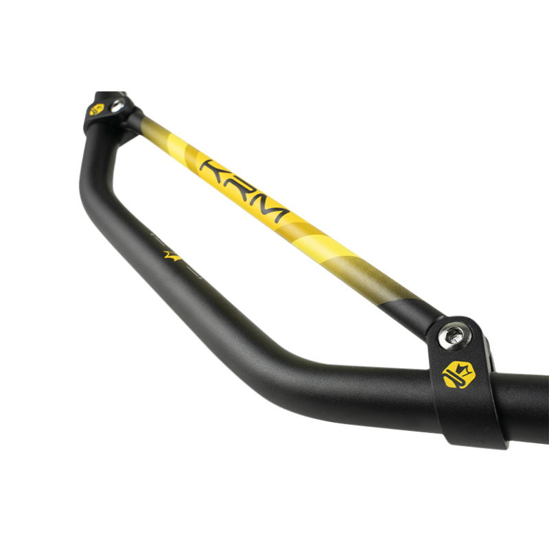 Guidon KRM Pro Ride 50 A boîte diamètre 22,2 mm aluminium noir-jaune - vue 2
