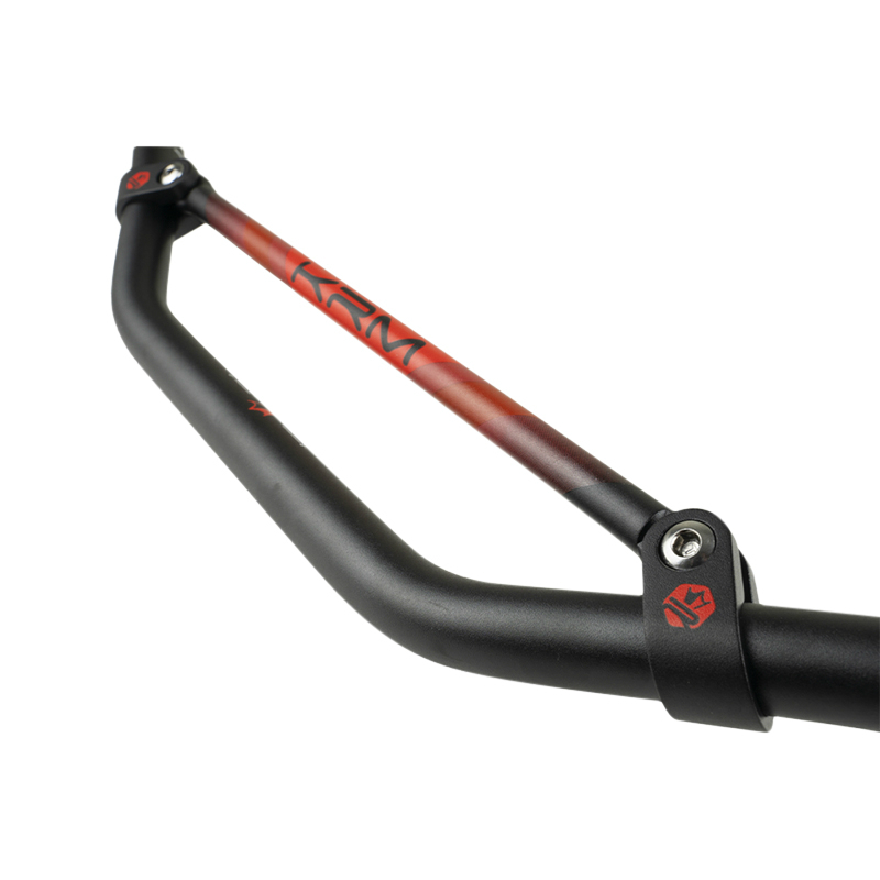 Guidon KRM Pro Ride 50 à boîte diamètre 22,2 mm aluminium noir-rouge - vue 2