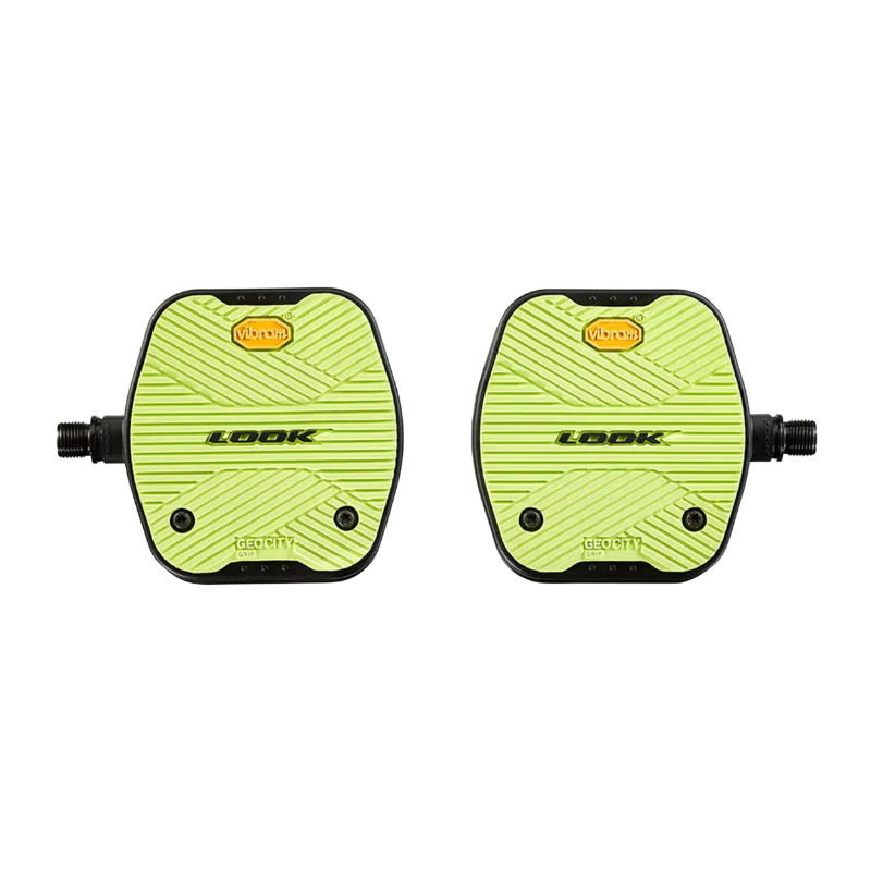 Pédales LOOK Geo City Grip Vibram jaune fluo (paire) - vue 2