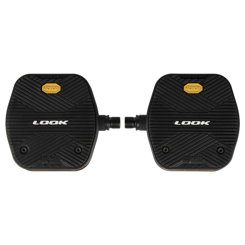 Pédales city Look Geovision lumineuses 50 lumen rechargeables USB grip Vibram noir (paire) - vue 3