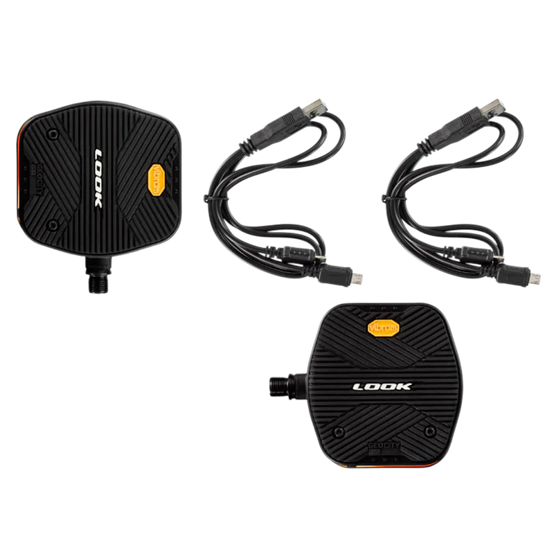 Pédales city Look Geovision lumineuses 50 lumen rechargeables USB grip Vibram noir (paire) - vue 4