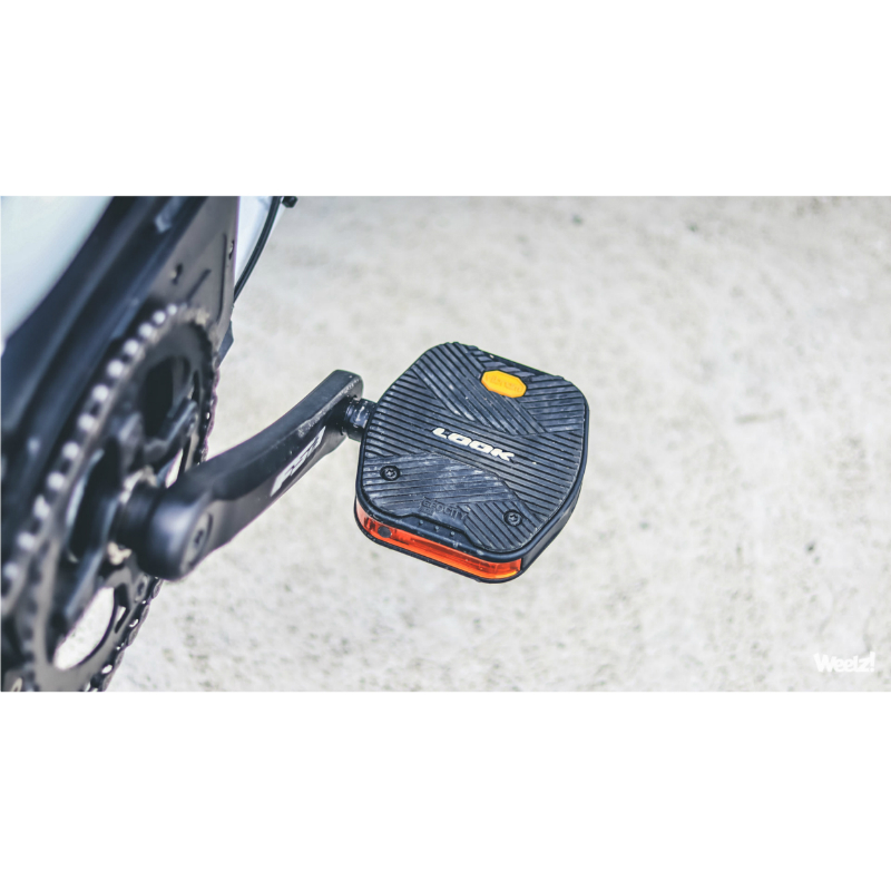 Pédales city Look Geovision lumineuses 50 lumen rechargeables USB grip Vibram noir (paire) - vue 5