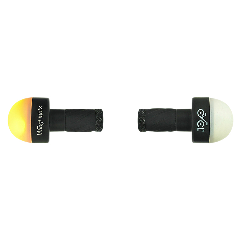 Éclairage clignotant embout de cintre noir à piles CR2032 paire NEWTON - vue 3