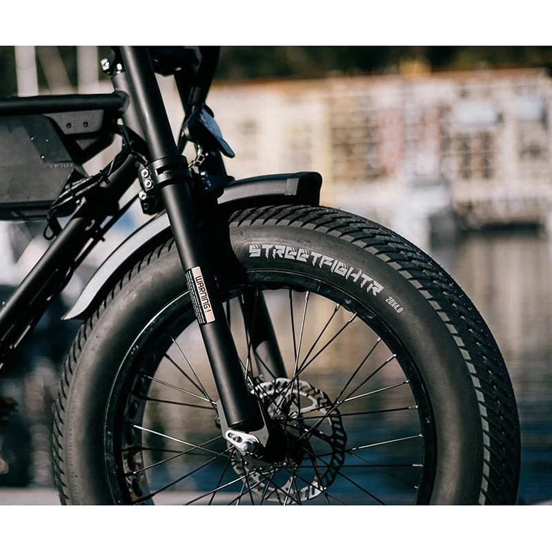 Pneu VTT 20 x 4.00 Deli Streetfighter fat bike noir TR (102-406) - vue 3