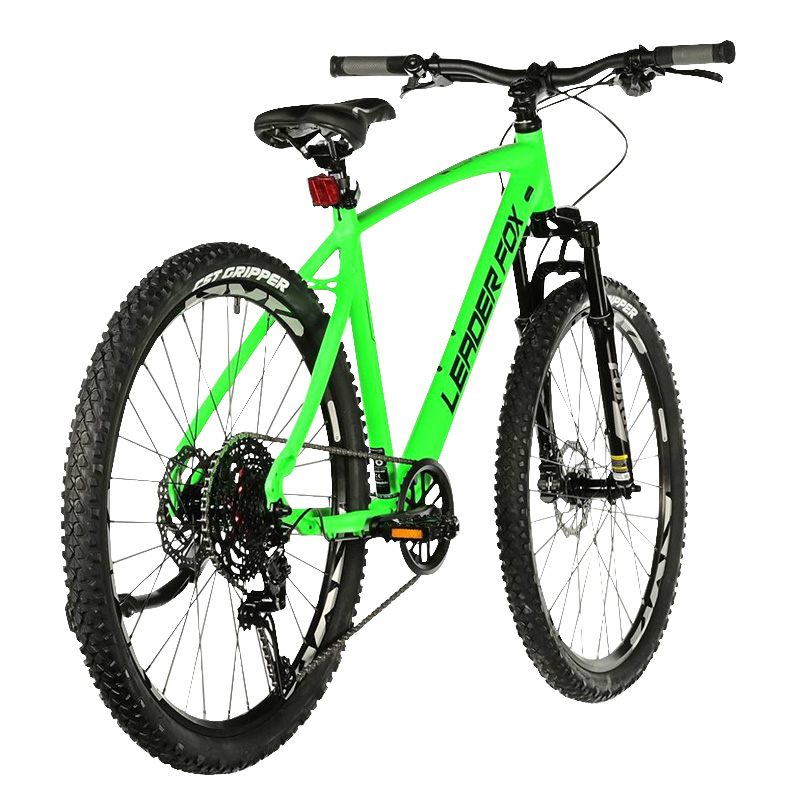 Vélo VTT 26 pouces Leader Fox Factor 2025 vert fluo mat hydraulique à disque cadre 20 pouces - vue 3