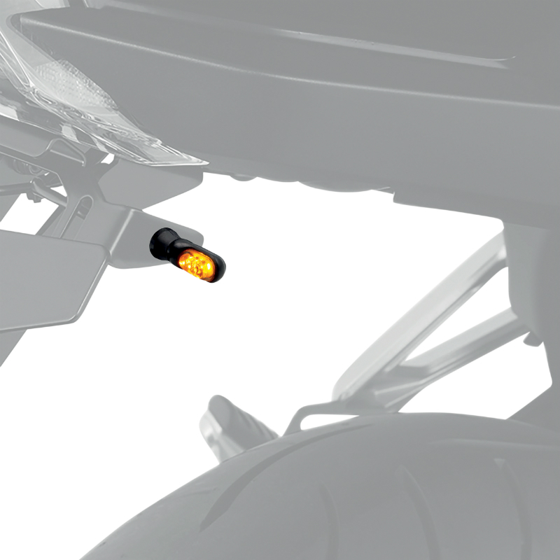 Clignotant moto Taac FR01 3 leds fume-noir (M8 - long 39MM - h 12MM) (paire) qualite premium -homologue ece - vue 4
