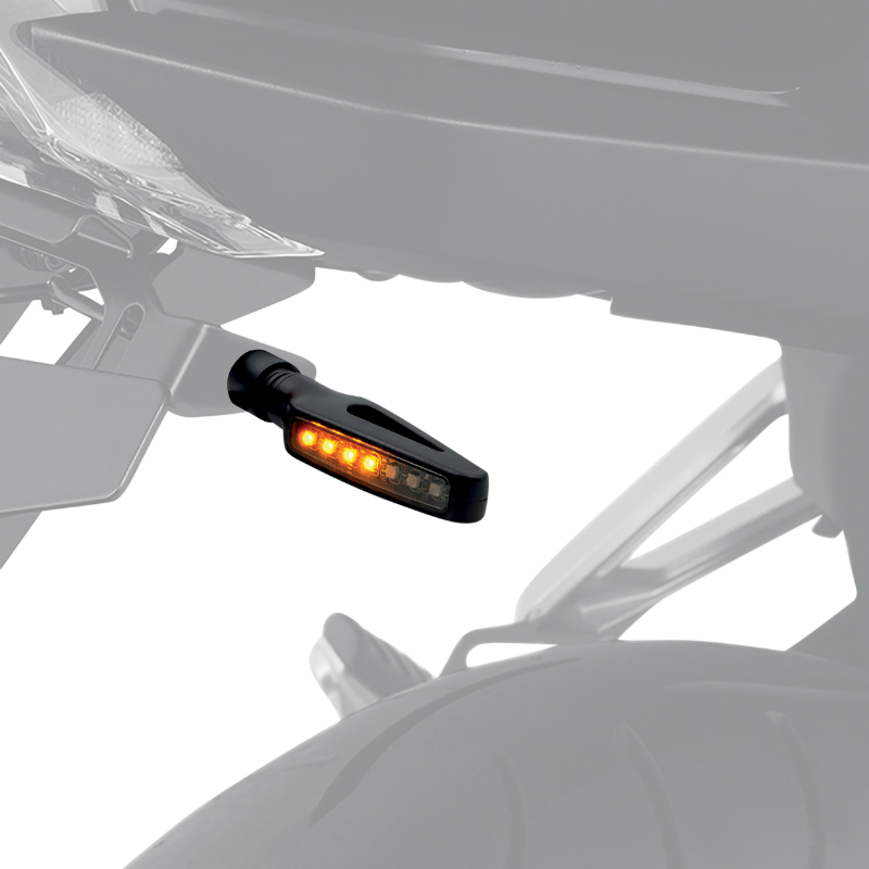 Clignotant sequentiel moto Taac FR02 7 leds fume-noir (M8 - long 96MM - h 15MM) (paire) qualite premium -homologue ece - vue 4