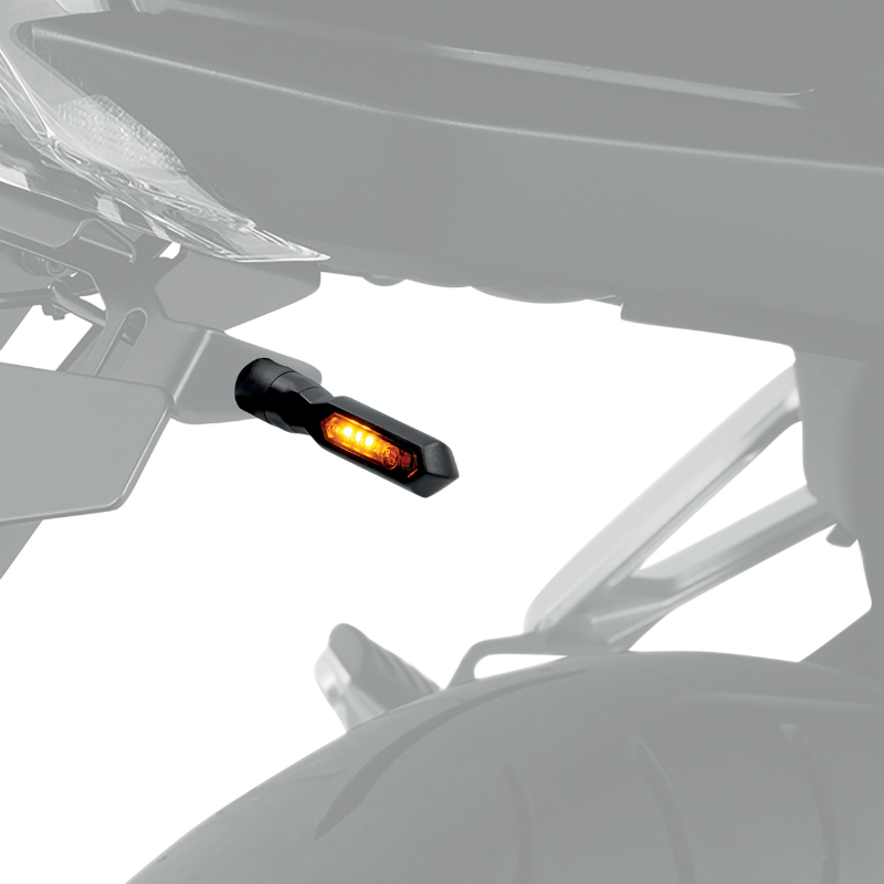 Clignotant sequentiel moto Taac FR04 7 leds fume-noir (M8 - long 74MM - h 15MM) (paire) qualite premium -homologue ece - vue 4