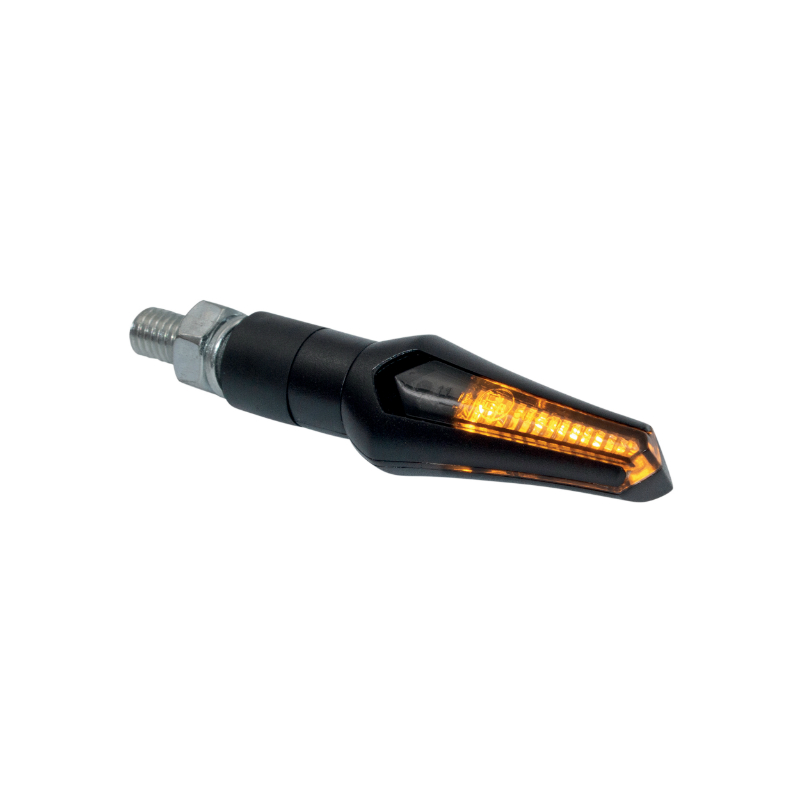 Clignotant moto Taac FR05 4 leds fume-noir livree avec 5 coques interchangeable (M8 - long 72MM - h 22MM) (paire) qualite premium -homologue ece - vue 2