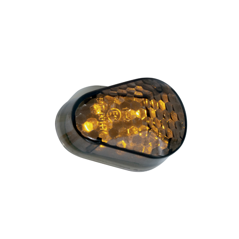 Clignotant moto Taac FR06 13 leds fume-noir (M10 - long 34MM - h 25MM) (paire) qualite premium -homologue ece - vue 2