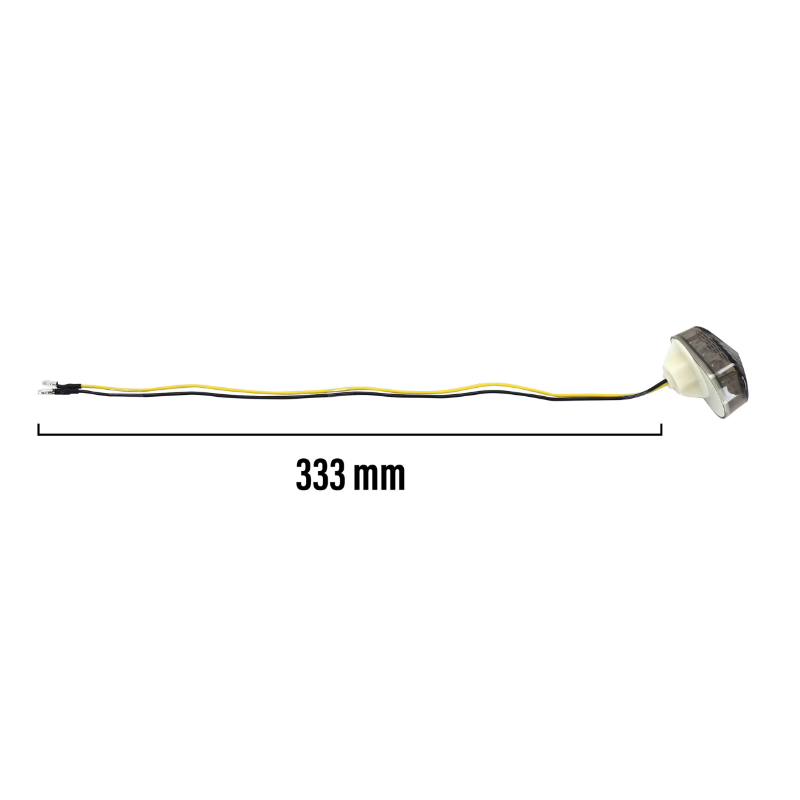 Clignotant moto Taac FR06 13 leds fume-noir (M10 - long 34MM - h 25MM) (paire) qualite premium -homologue ece - vue 3
