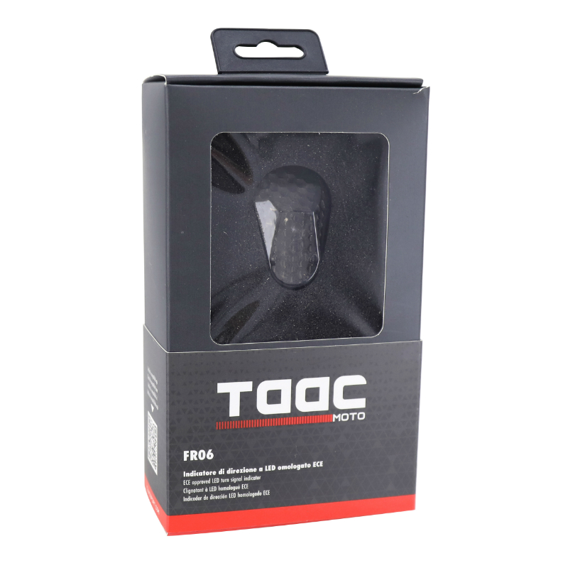Clignotant moto Taac FR06 13 leds fume-noir (M10 - long 34MM - h 25MM) (paire) qualite premium -homologue ece - vue 5