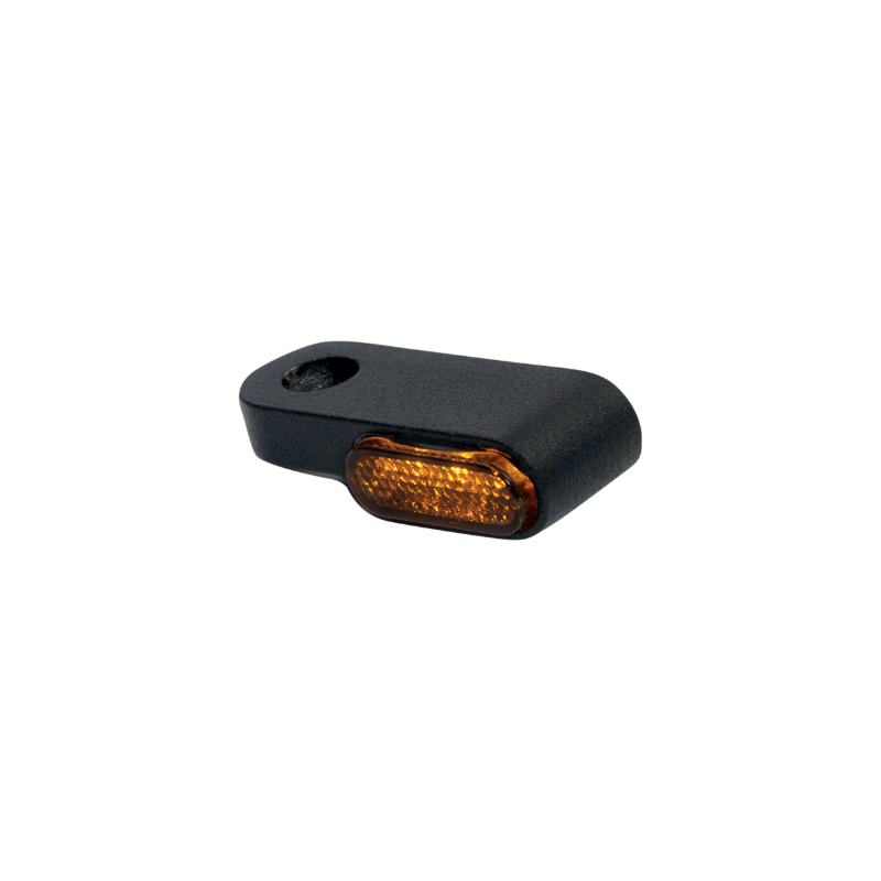 Clignotant moto Taac FR08 3 leds fume-noir fixation retroviseur (diam 8MM - long 46MM - h 13MM) (paire) qualite premium -homologue ece - vue 2
