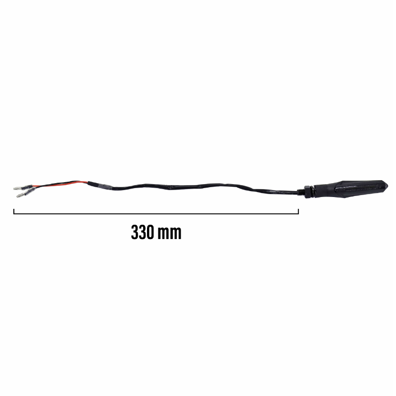 Clignotant sequentiel moto Taac FR09 11 leds fume-noir (M8 - long 85MM - h 20MM) (paire) qualite premium -homologue ece - vue 3