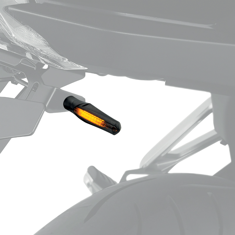 Clignotant sequentiel moto Taac FR09 11 leds fume-noir (M8 - long 85MM - h 20MM) (paire) qualite premium -homologue ece - vue 4