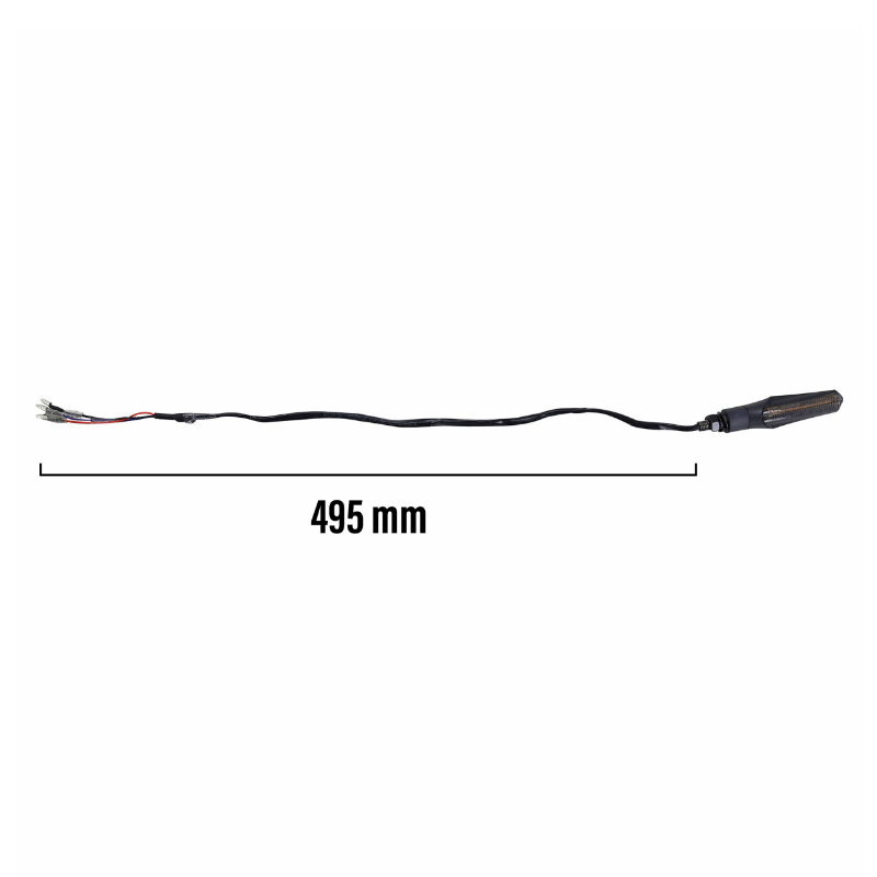 Clignotant sequentiel moto Taac FR10 18 leds fume-noir avec fonction feu de position et feu stop (M8 - long 92MM - h 24MM) (paire) qualite premium -homologue ece - vue 3
