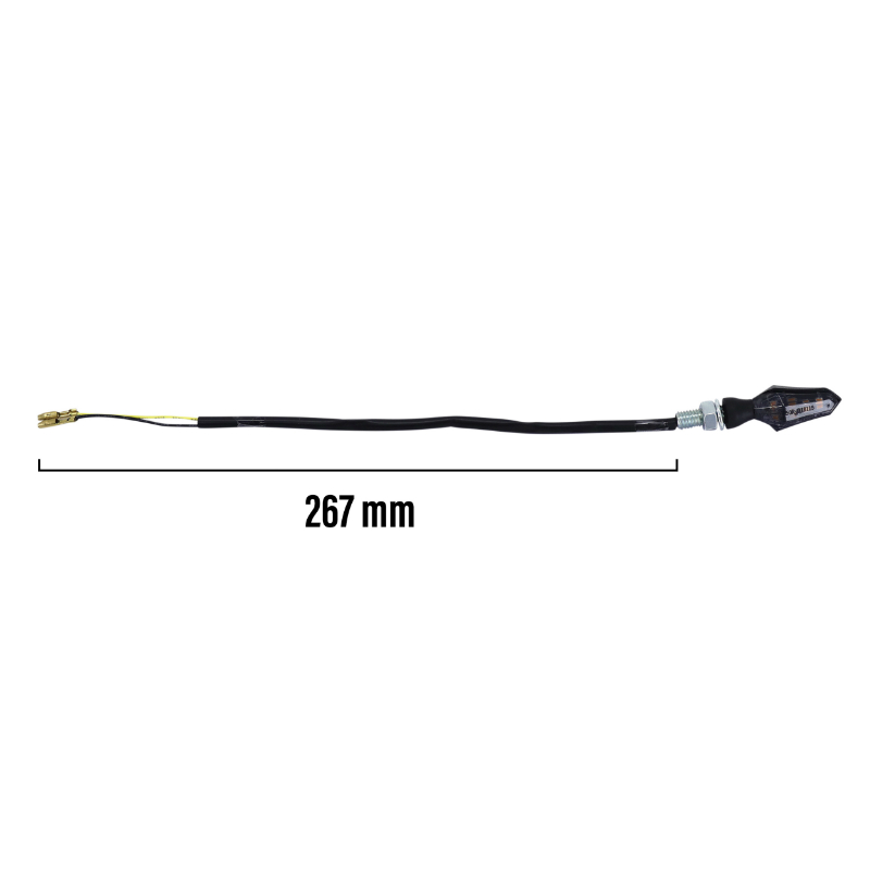 Clignotant moto Taac FR13 14 leds fume-noir avec fonction feu de position et feu stop (M8 - long 74MM - h 26MM) (paire) qualite premium -homologue ece - vue 3