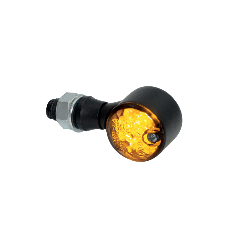 Clignotant moto Taac FR15 7 leds fume-noir alu (M10 - long 42MM - h 27MM) (paire) qualite premium -homologue ece - vue 2