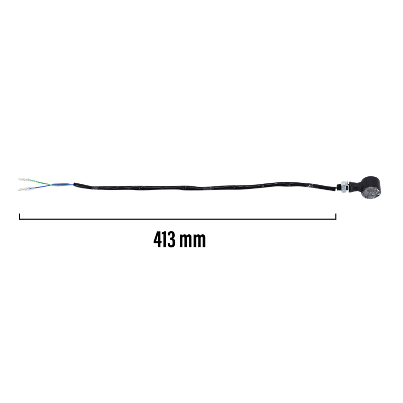 Clignotant moto Taac FR15 7 leds fume-noir alu (M10 - long 42MM - h 27MM) (paire) qualite premium -homologue ece - vue 3