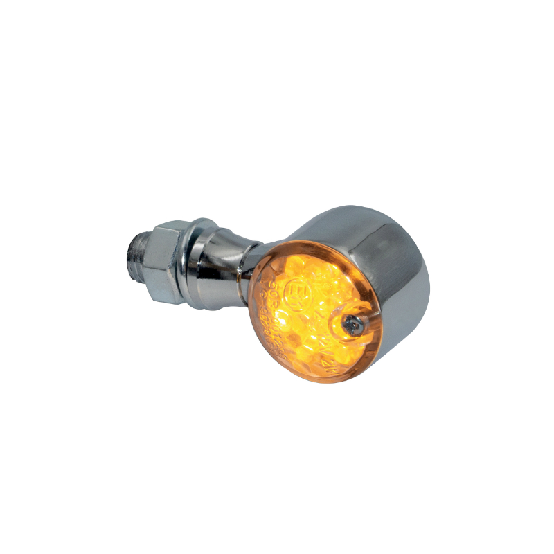 Clignotant moto Taac FR16 7 leds fume-chrome alu (M10 - long 42MM - h 27MM) (paire) qualite premium -homologue ece - vue 2