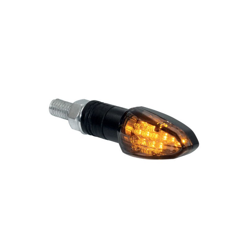 Clignotant moto Taac FR17 9 leds fume-noir (M8 - long 54MM - h 20MM) (paire) qualite premium -homologue ece - vue 2