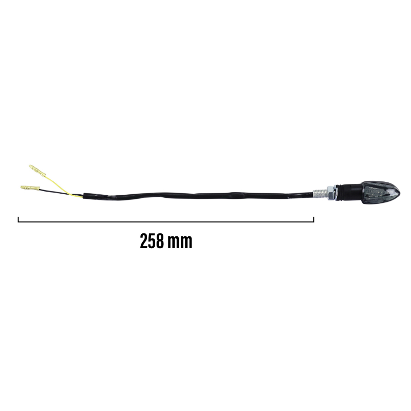 Clignotant moto Taac FR17 9 leds fume-noir (M8 - long 54MM - h 20MM) (paire) qualite premium -homologue ece - vue 3