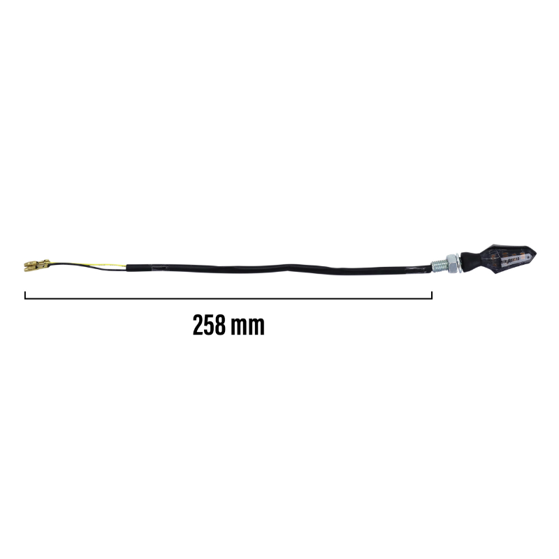 Clignotant moto Taac FR18 9 leds fume-noir (M8 - long 48MM - h 19MM) (paire) qualite premium -homologue ece - vue 3