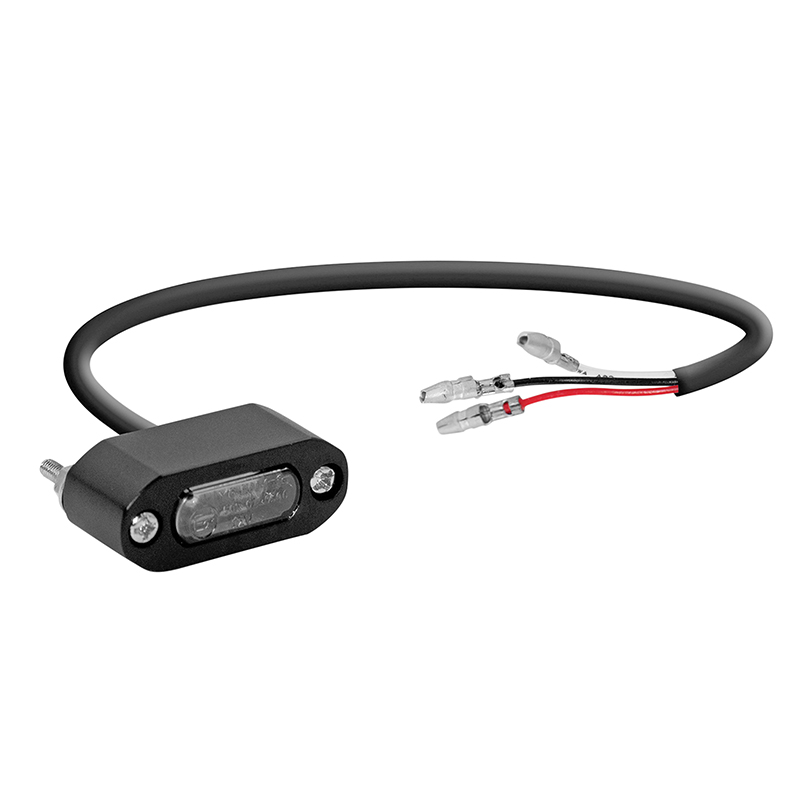 Feu arriere moto universel Taac LS01 4 leds fume-noir alu (M3 entraxe fixation 30MM - long 15MM - larg 40MM) qualite premium -homologue ece - vue 2