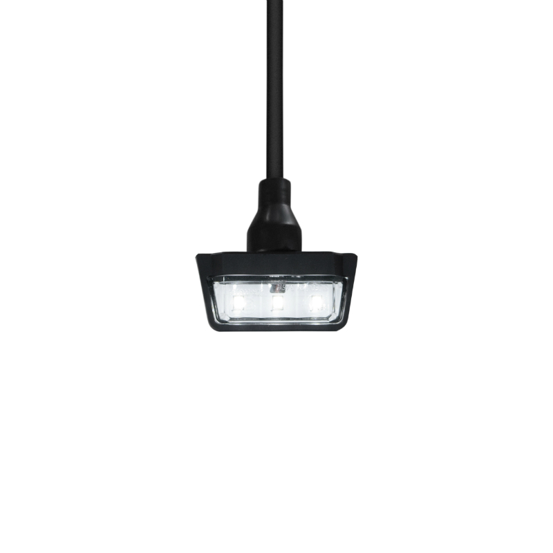 Éclairage de plaque immatriculation moto universel TAAC LT01 3 LED transparent-noir M8 25 mm x 50 mm homologué ECE - vue 2