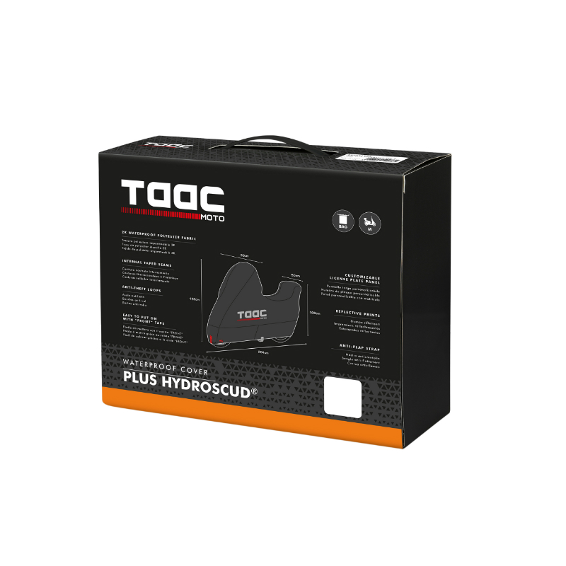 Housse de protection moto TAAC Plus Hydroscud polyester étanche 2000 mm taille M noir 204x90x163 cm - vue 4