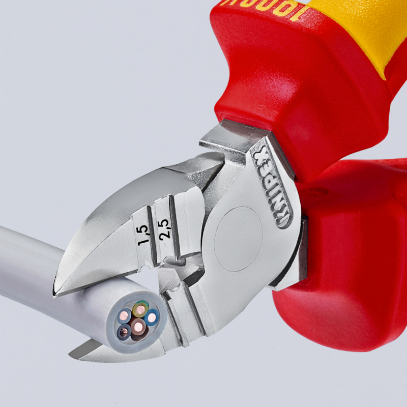 Pince à dénuder coupante Knipex compact 160 mm poignée isolée certifiée VDE - vue 5