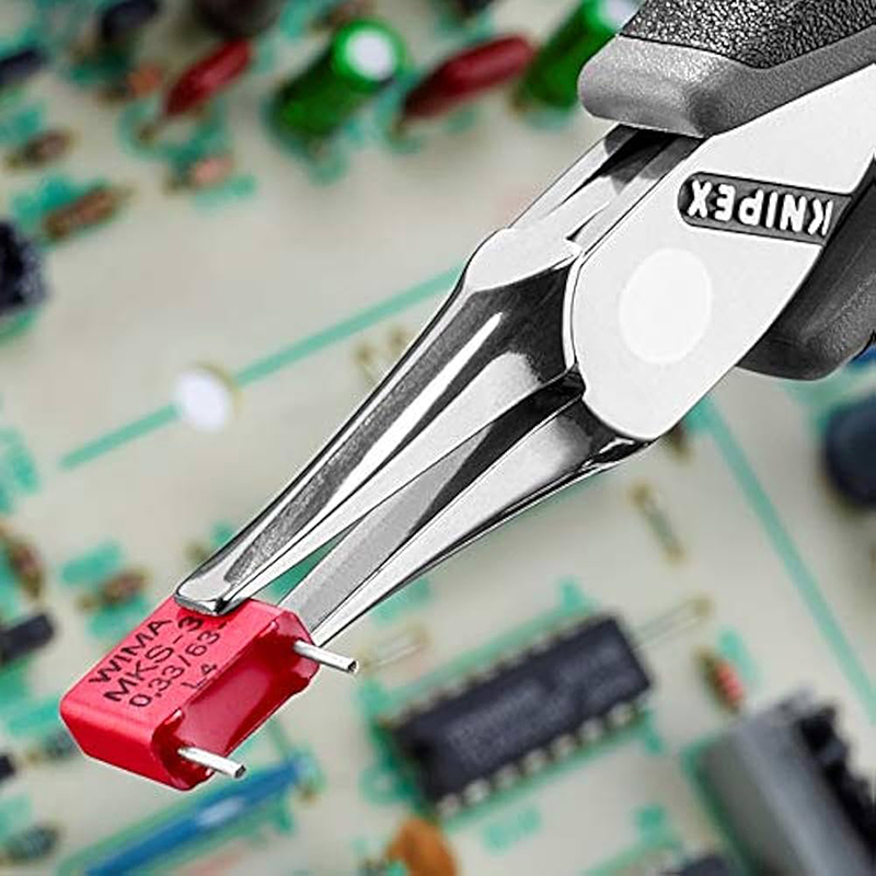 Pince à bec plat pro Knipex 115 mm chrome avec poignée ergonomique - vue 4