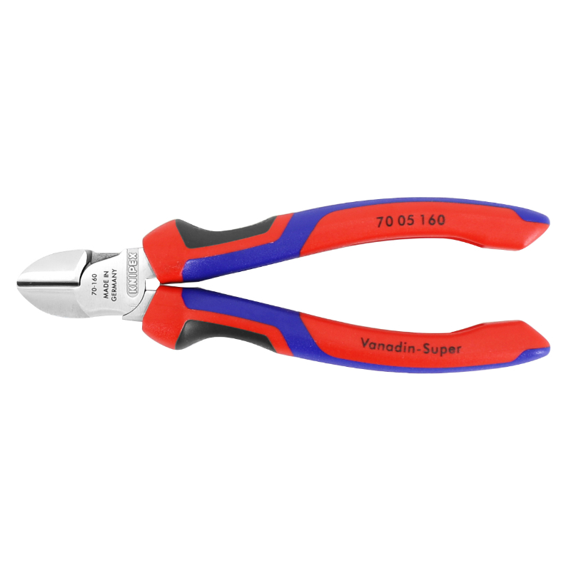Pince coupante pro Knipex robuste 160MM chrome pour epaisseur de materiau de 2 a 4MM avec poignee ergonomique (70 05 160) -made in germany - vue 2