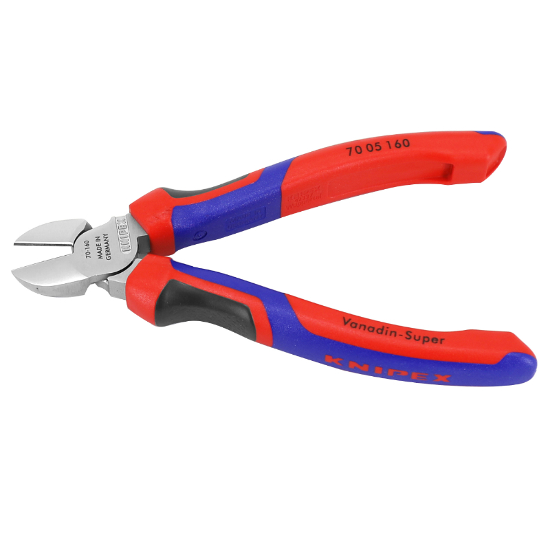 Pince coupante pro Knipex robuste 160MM chrome pour epaisseur de materiau de 2 a 4MM avec poignee ergonomique (70 05 160) -made in germany - vue 3