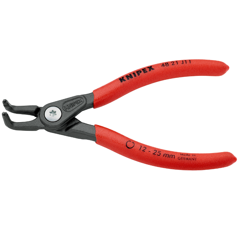 Pince a circlips interieur pro Knipex 130MM diam circlips 12 a 25MM gris antirouille pointe 1,3MM (coudee) (48 21 J11) -made in germany - vue 2