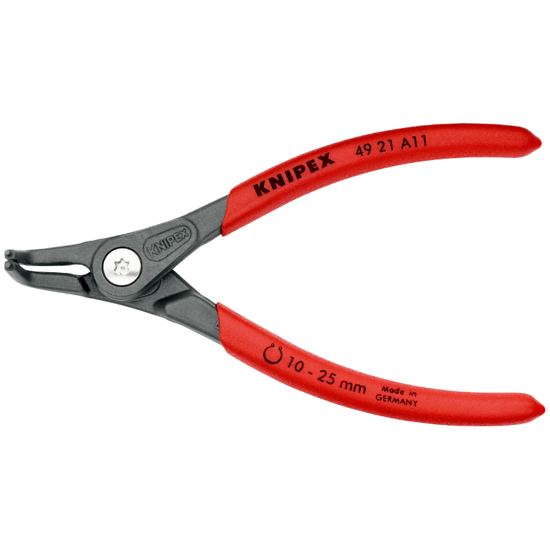 Pince a circlips exterieur pro Knipex 140MM diam circlips 10 a 25MM gris antirouille pointe 0,9MM (coudee) (49 21 A01) -made in germany - vue 3