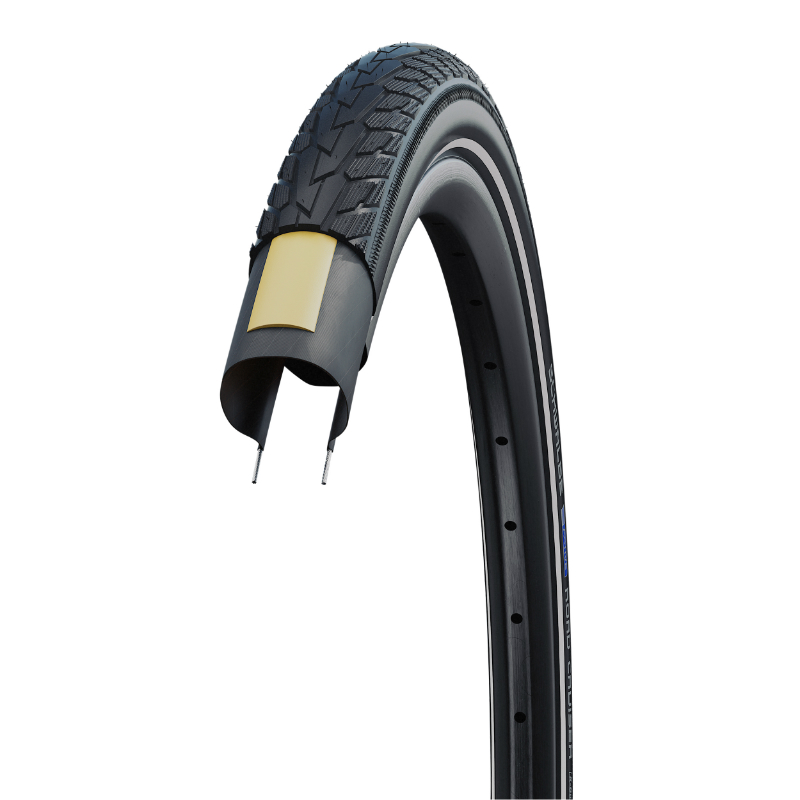 Pneu VTC urbain Schwalbe Road Cruiser HS484 700 x 47 noir TR flanc réflex - vue 2