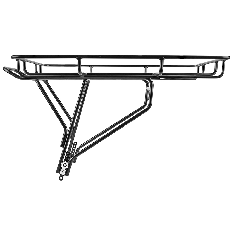 Porte-bagage vélo arrière à tringles Newton aluminium noir réglable 26-29" avec rebords - charge maxi 27 kg - vue 3