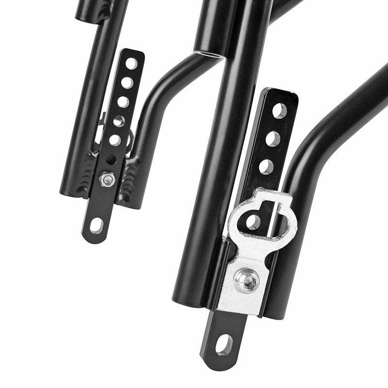 Porte-bagage vélo arrière à tringles Newton aluminium noir réglable 26-29" avec rebords - charge maxi 27 kg - vue 5