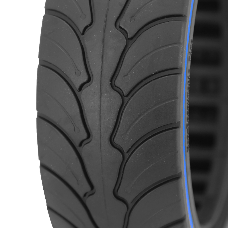 Pneu trottinette plein 8 x 2.50-6.1 noir liséré bleu largeur intérieur 58 mm Sélection P2R - vue 2