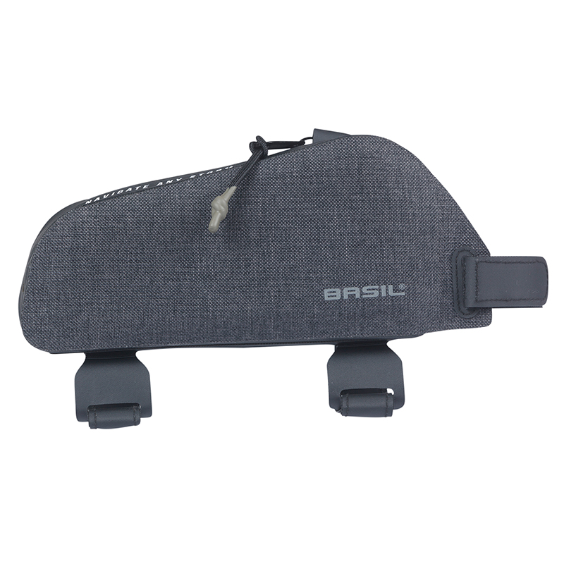 Sacoche de cadre vélo Basil Navigator Storm noir fixation velcro 0.8L - vue 2