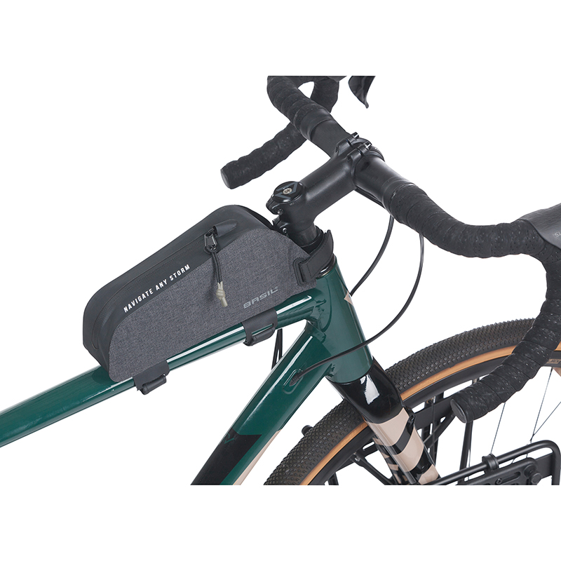 Sacoche de cadre vélo Basil Navigator Storm noir fixation velcro 0.8L - vue 6
