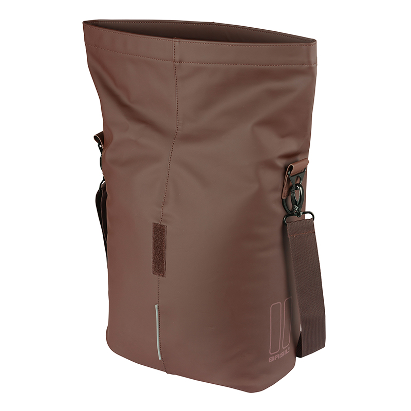 Sacoche arrière vélo latérale Basil City Shopper marron 14-16L fixation MIK - vue 5