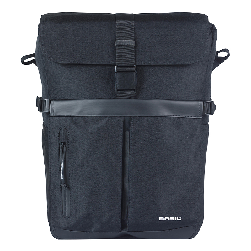 Sacoche arrière vélo latérale Basil Move Commuter noir 15L fixation Mik Studs - vue 3