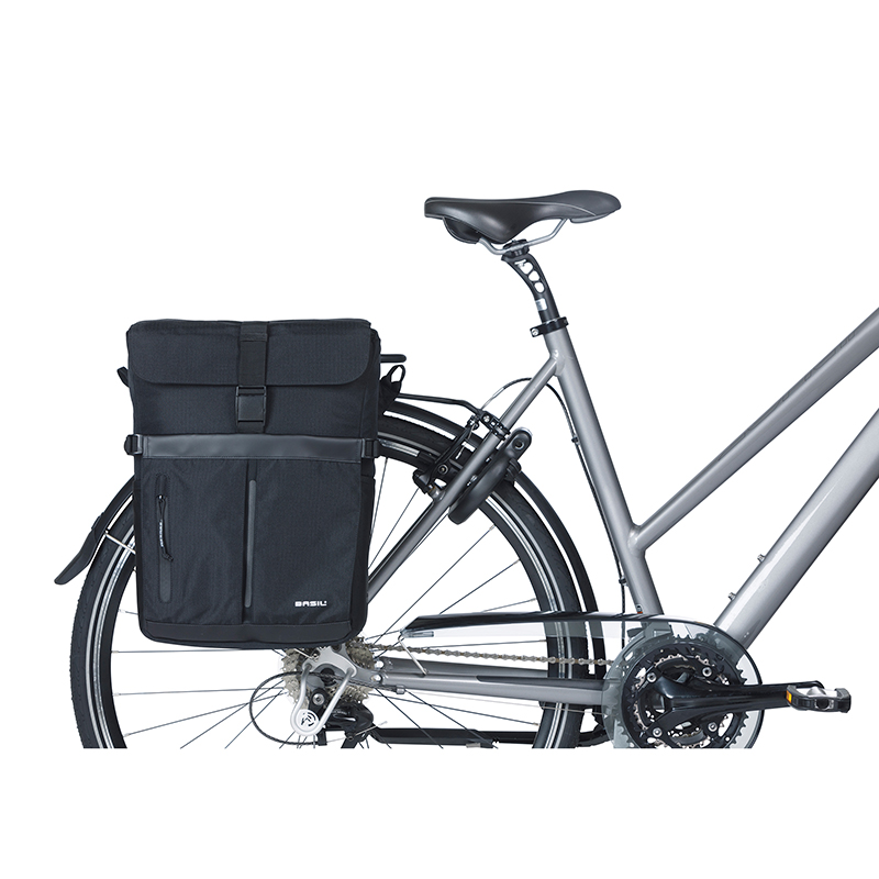 Sacoche arrière vélo latérale Basil Move Commuter noir 15L fixation Mik Studs - vue 7